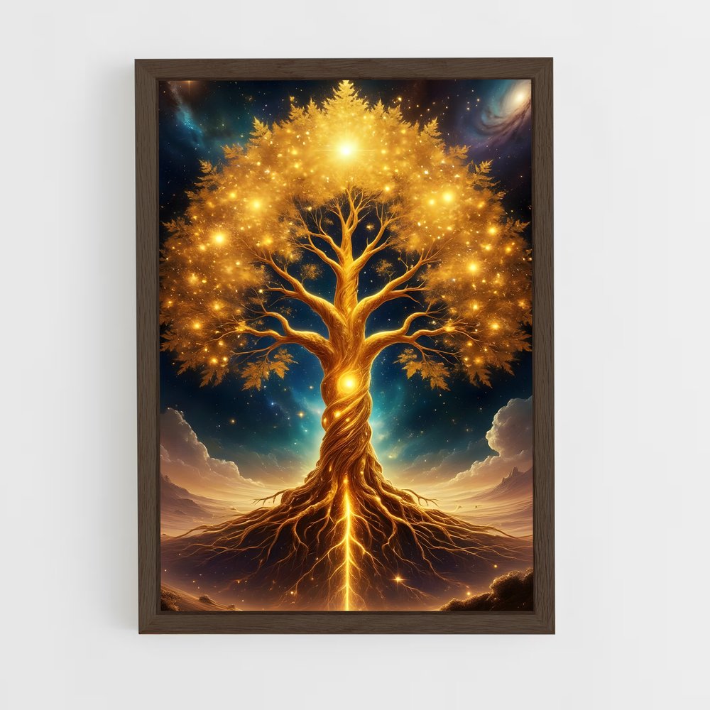 ap-tree of life-8 cadre Bois foncé