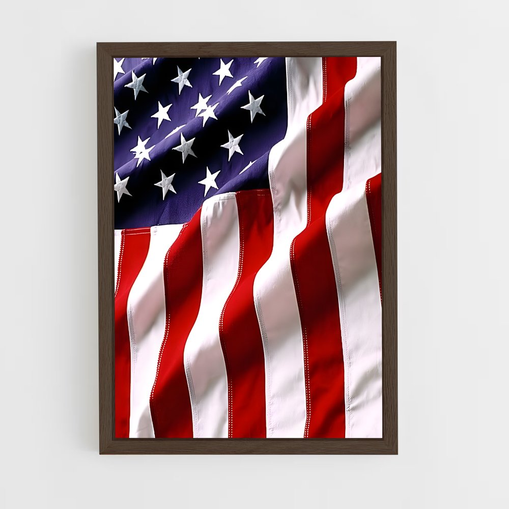 ap-united states flag-3 cadre Bois foncé