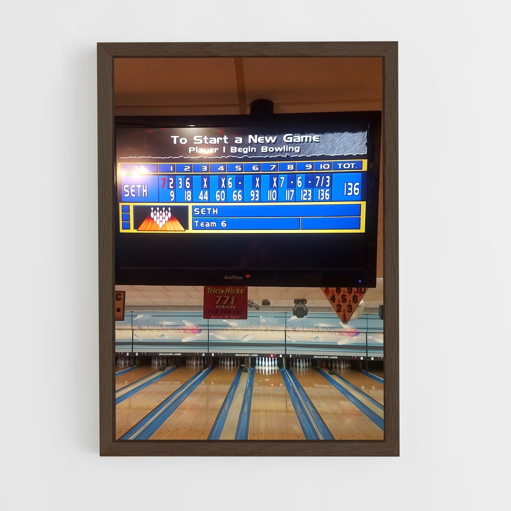 ap-us open bowling-1 cadre Bois foncé