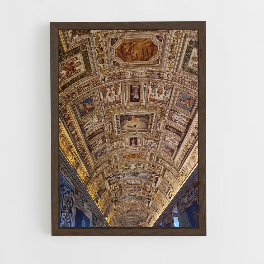 ap-vatican museums-6 cadre Bois foncé