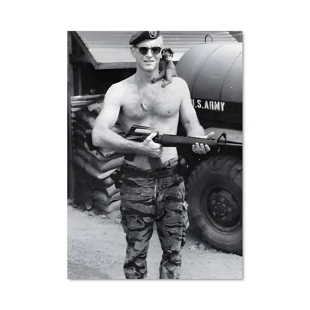 Poster Guerrier Camouflé