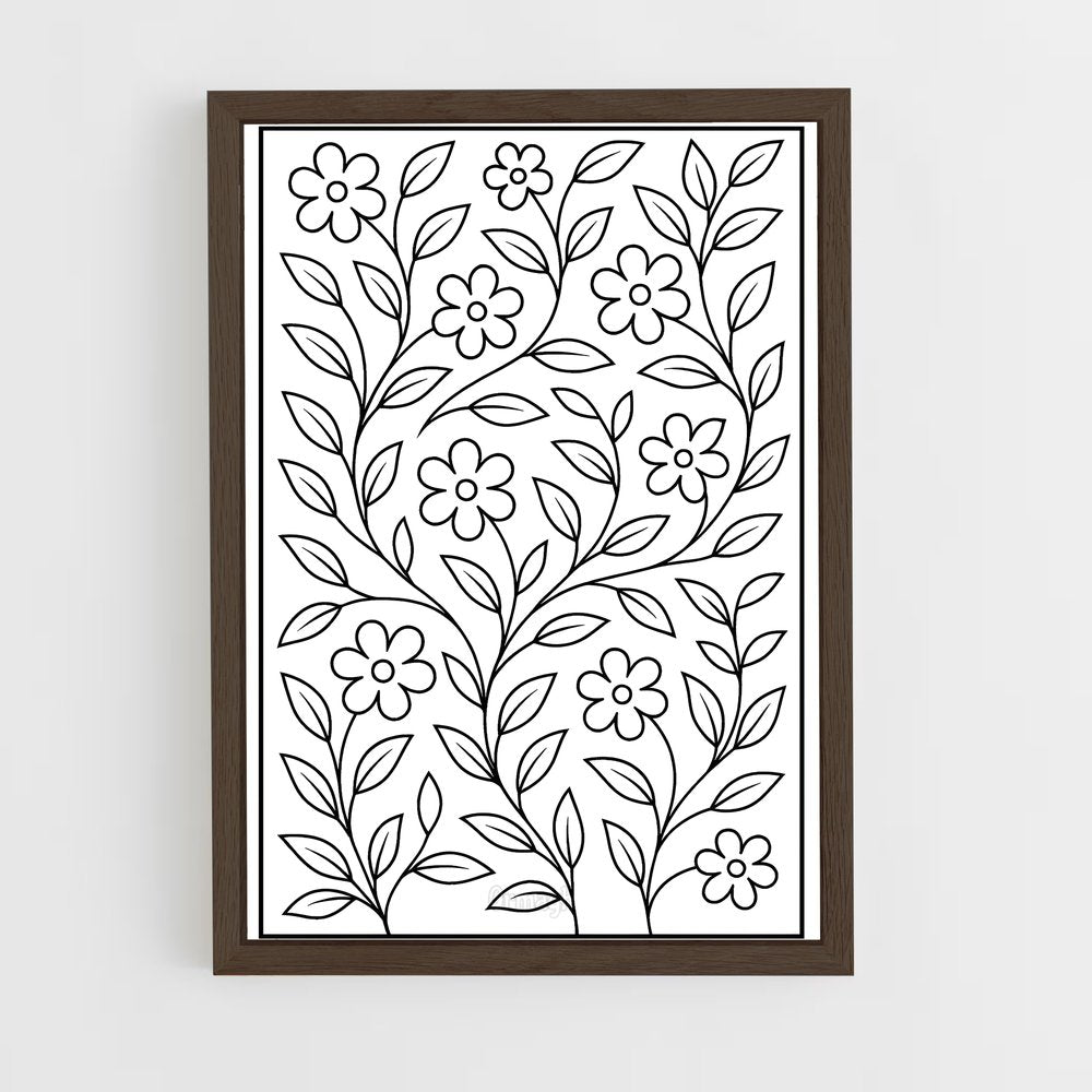 ap-vine patterns-5 cadre Bois foncé