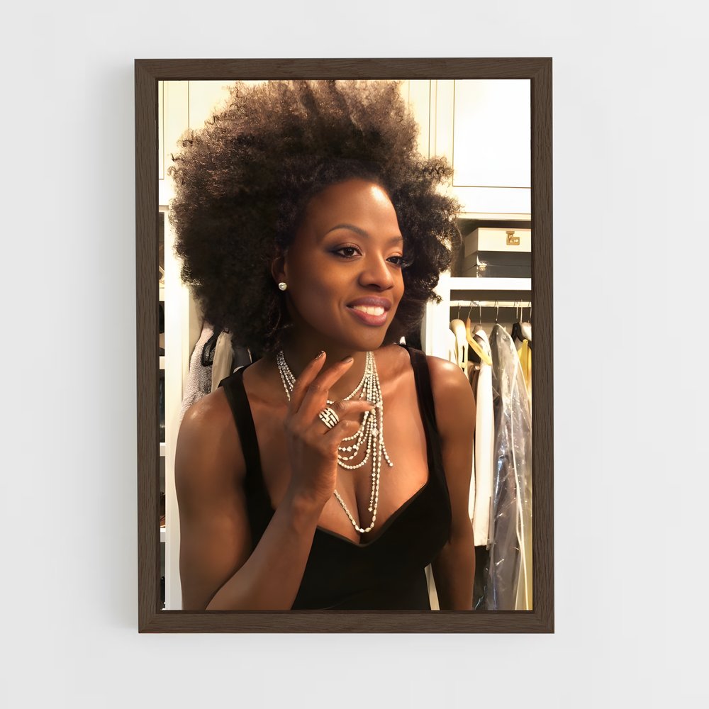 ap-viola davis-3 cadre Bois foncé