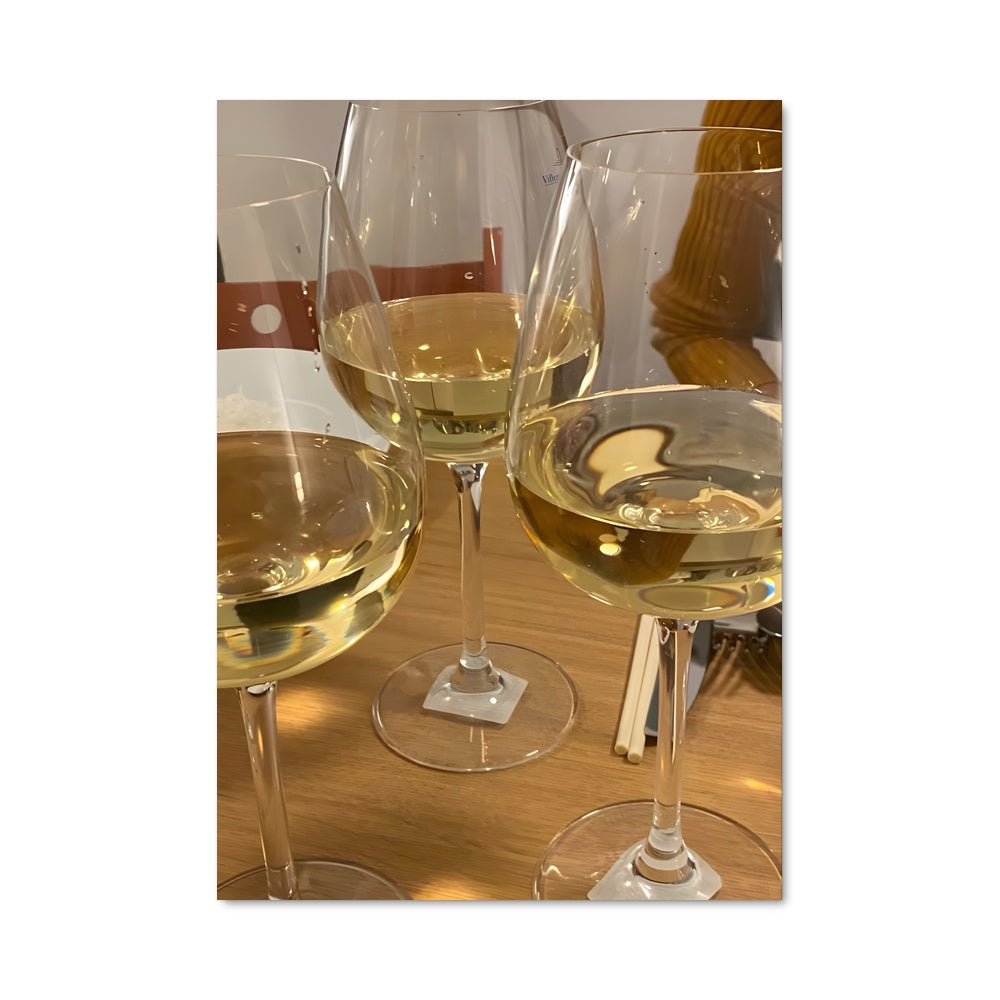 Plakat Drei Gläser Weißwein – Aesthetic Posters