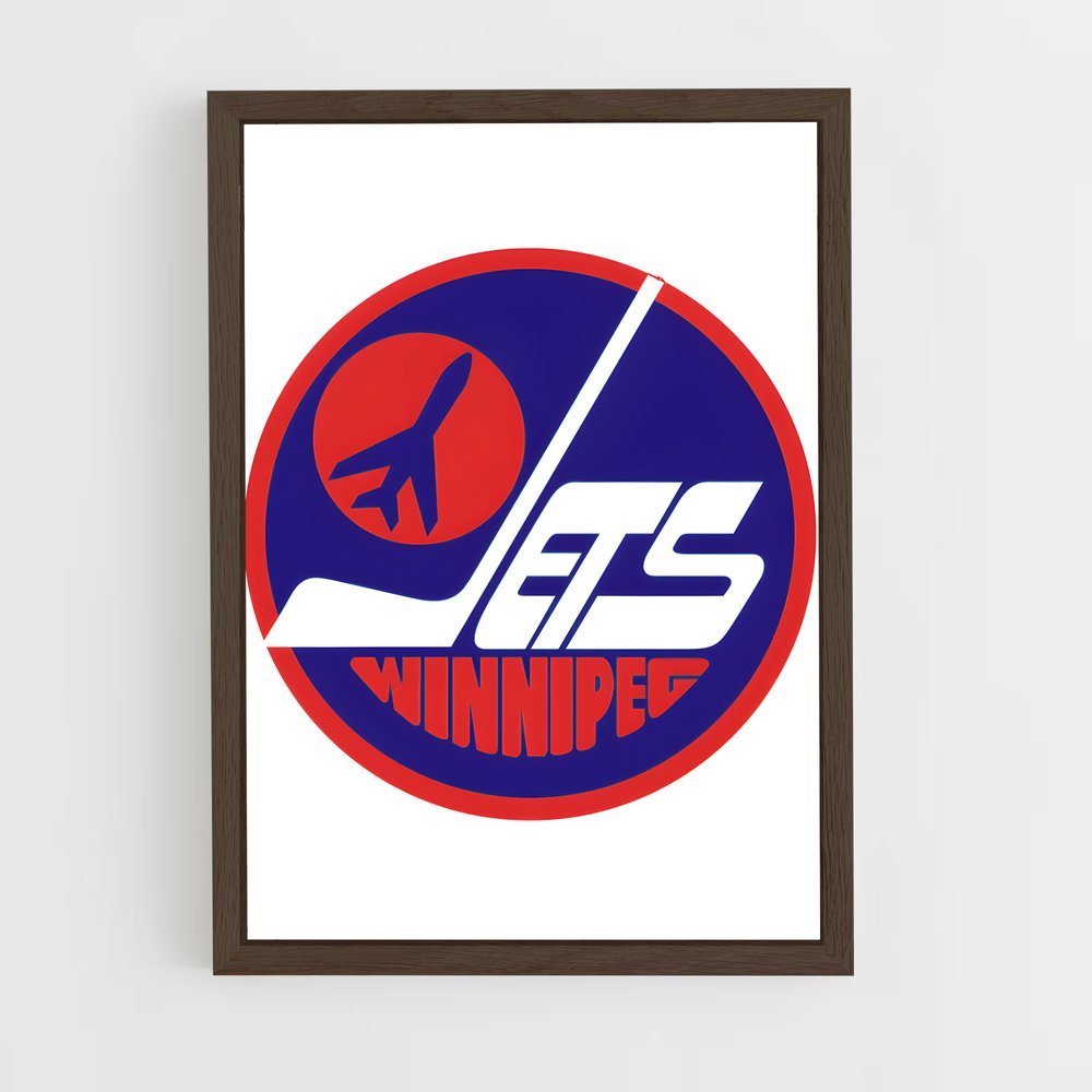 ap-winnipeg jets-9 cadre Bois foncé