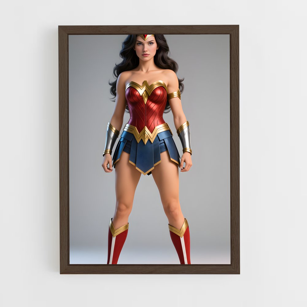 ap-wonder woman-5 cadre Bois foncé