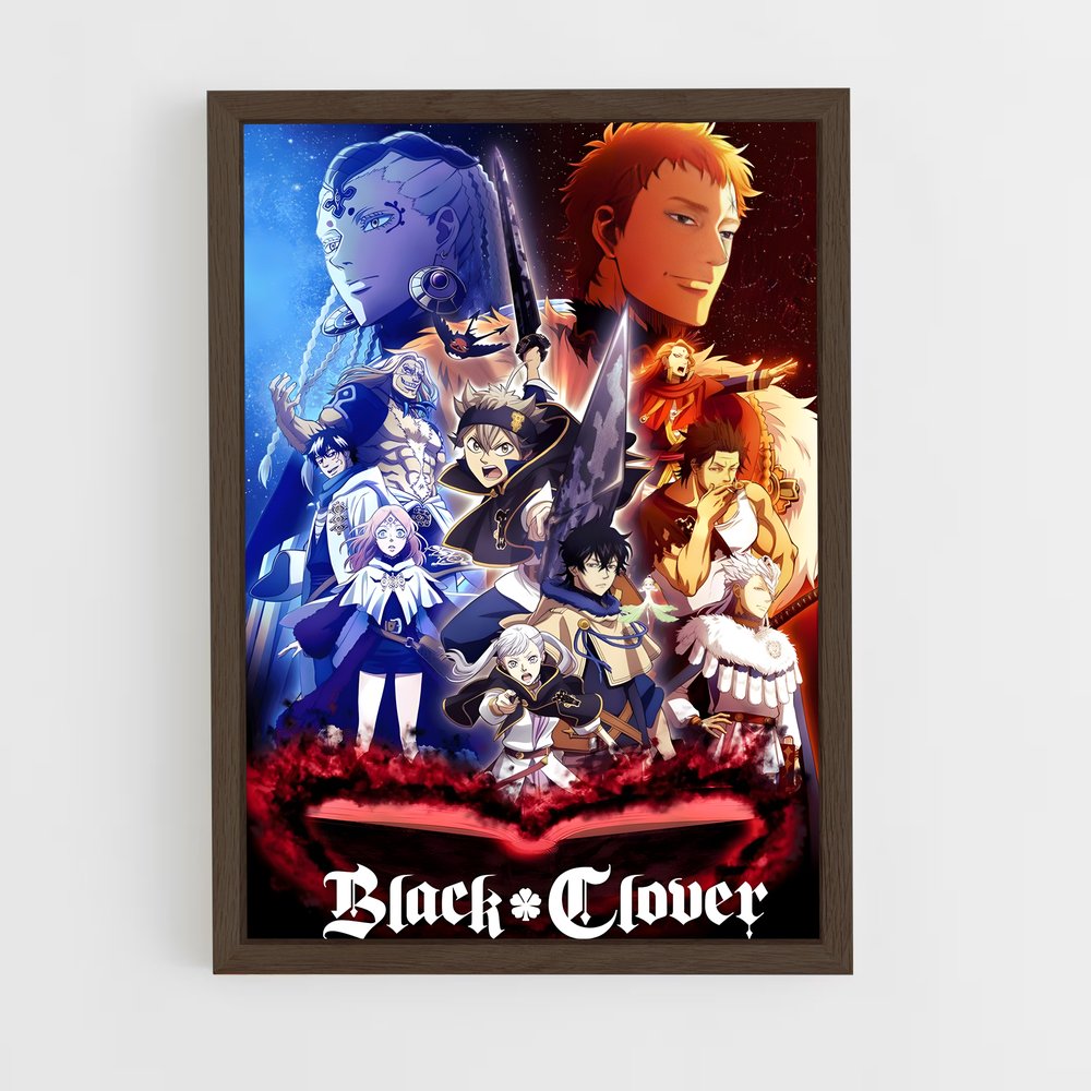 black-clover-4 cadre Bois foncé