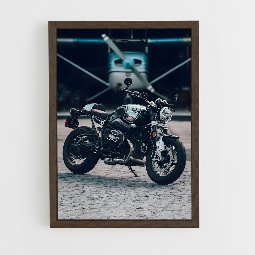bmw-moto-3 cadre Bois foncé