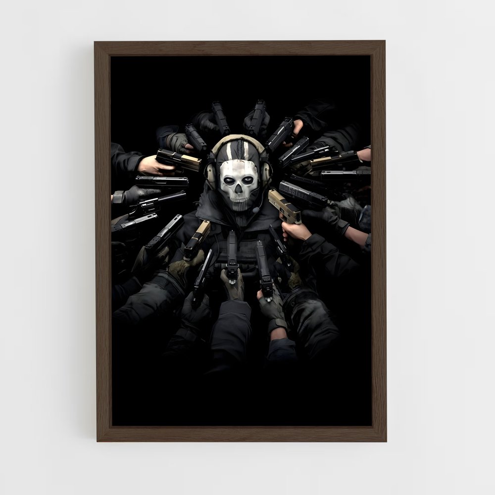 call-of-duty-9 cadre Bois foncé