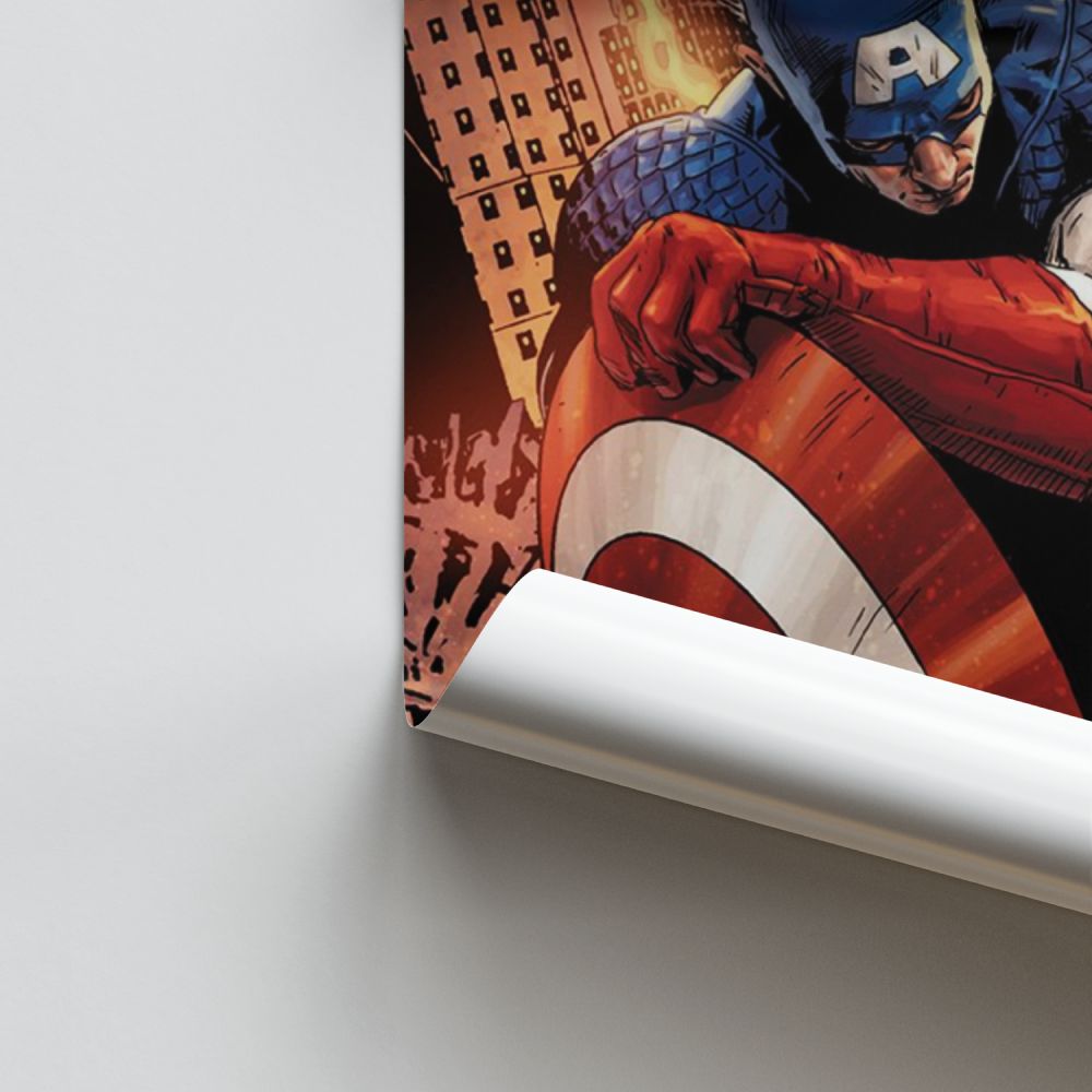 Poster Captain America Zeichnung