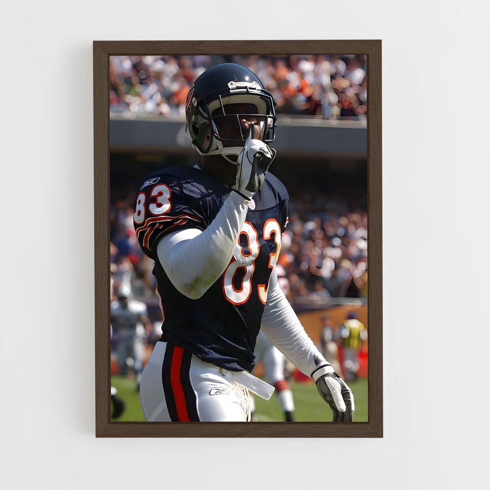 chicago-bears-4 cadre Bois foncé
