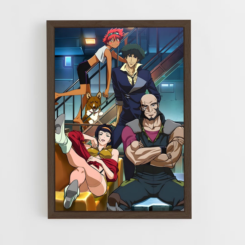 cowboy-bebop-7 cadre Bois foncé