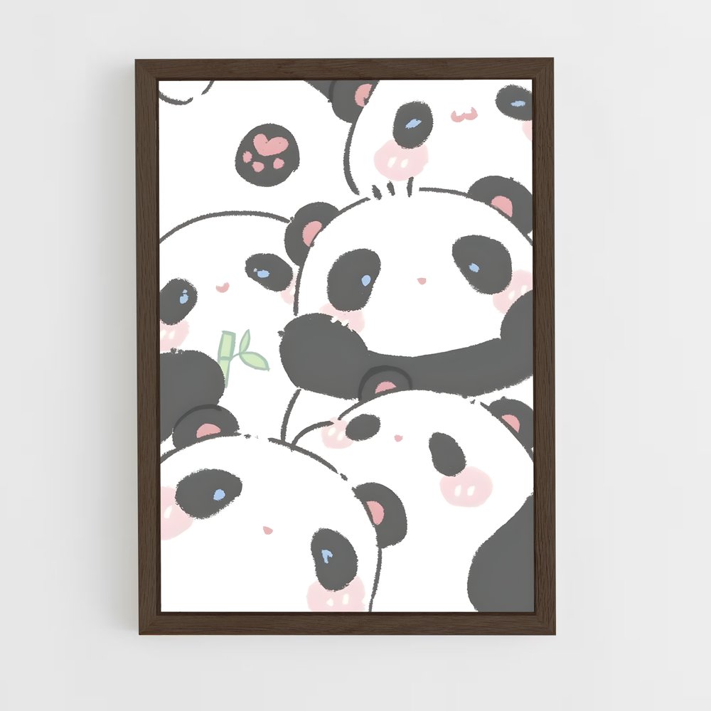 cute-animals-6 cadre Bois foncé