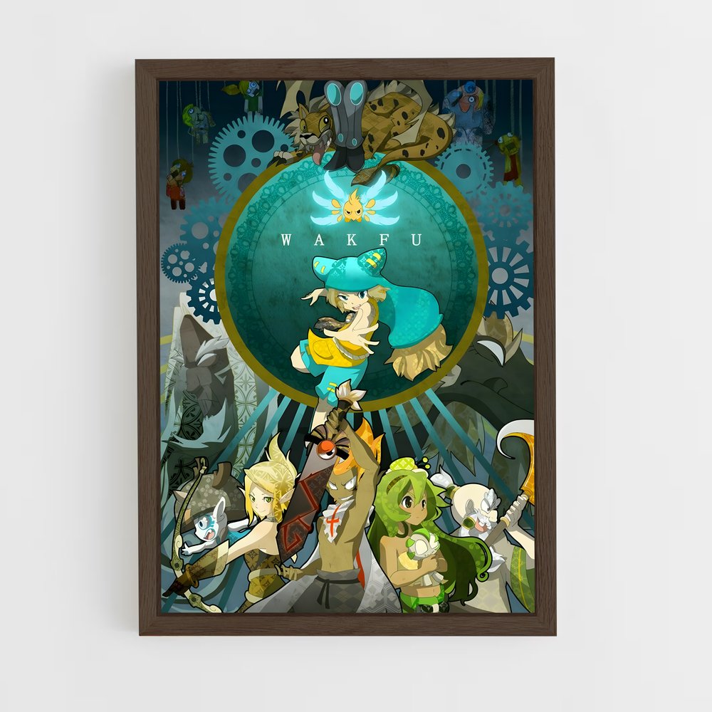 dofus-12 cadre Bois foncé