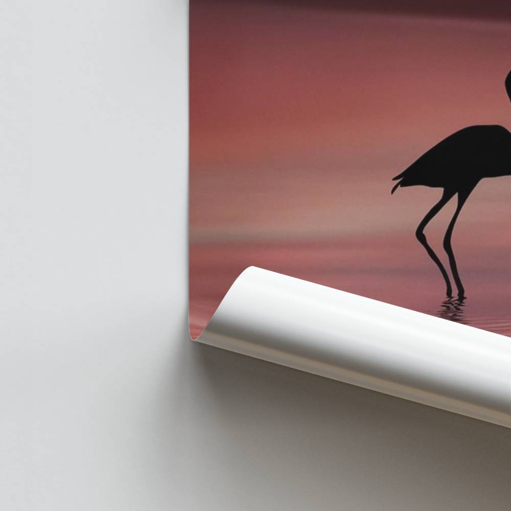 Flamingo-Romantik-Poster