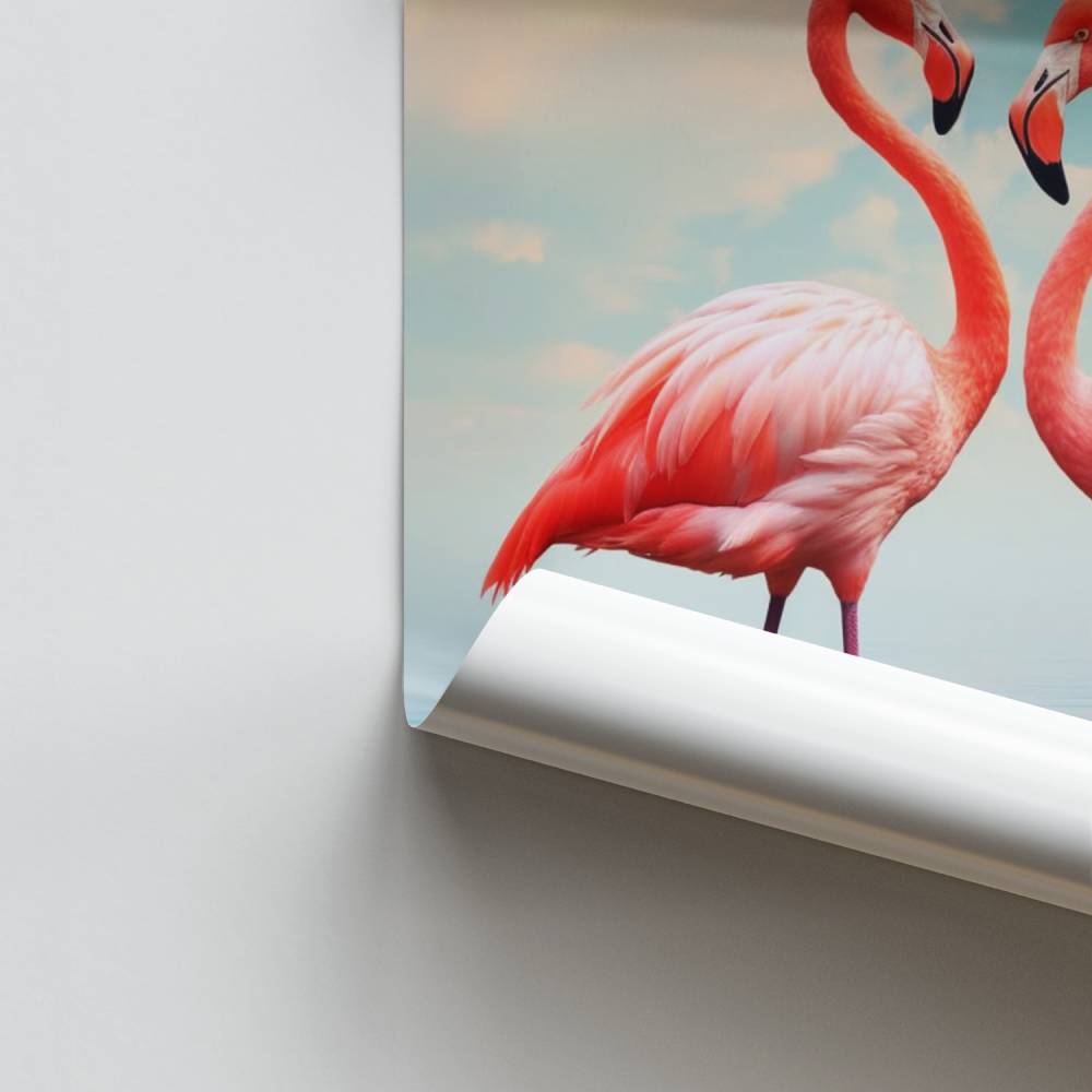 Flamingo-Romantik-Poster