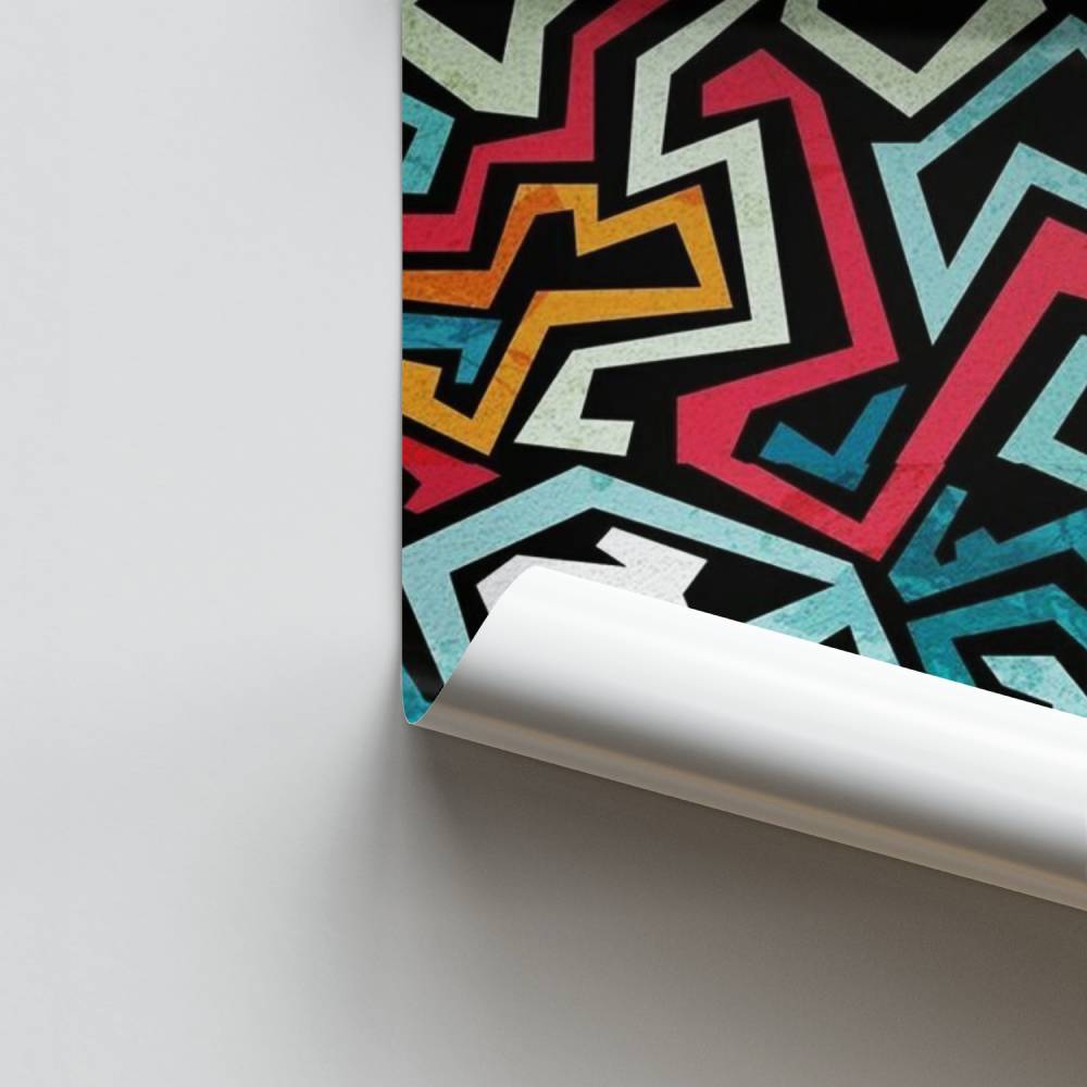 Geometrisches Labyrinth-Poster