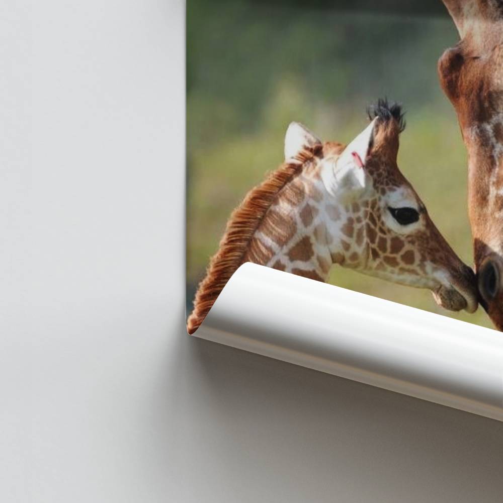 Poster Zärtlichkeit der Giraffen
