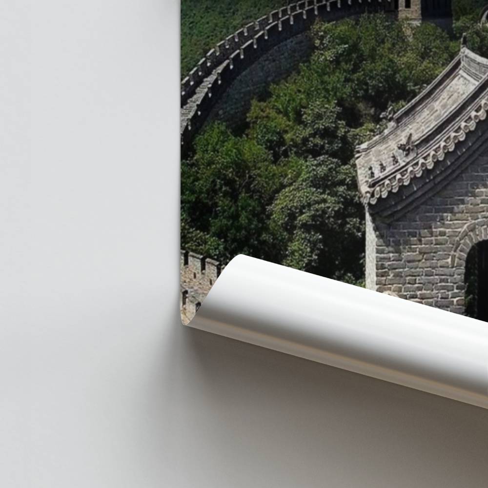 Poster „Chinesische Mauer an einem Sommertag“.