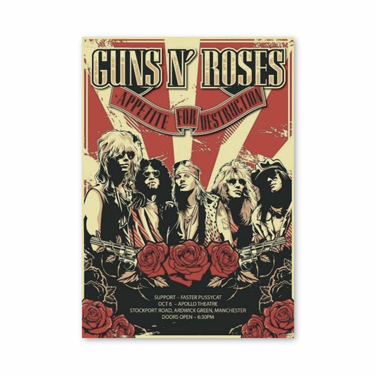 Poster Rock Légendaire Roses