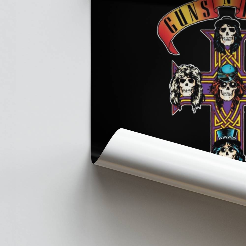 Crossing Pink Skulls Poster