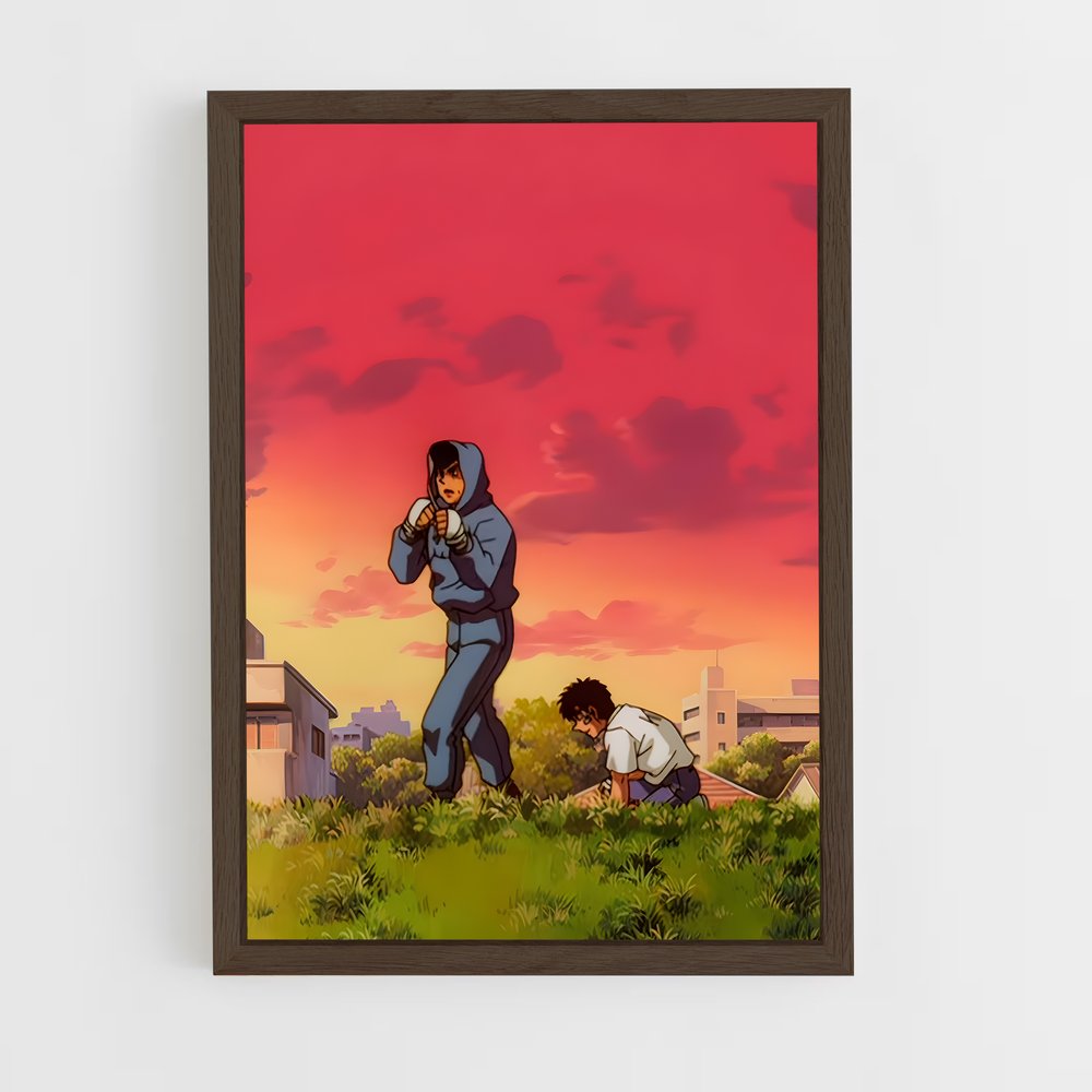 hajime-no-ippo-14 cadre Bois foncé