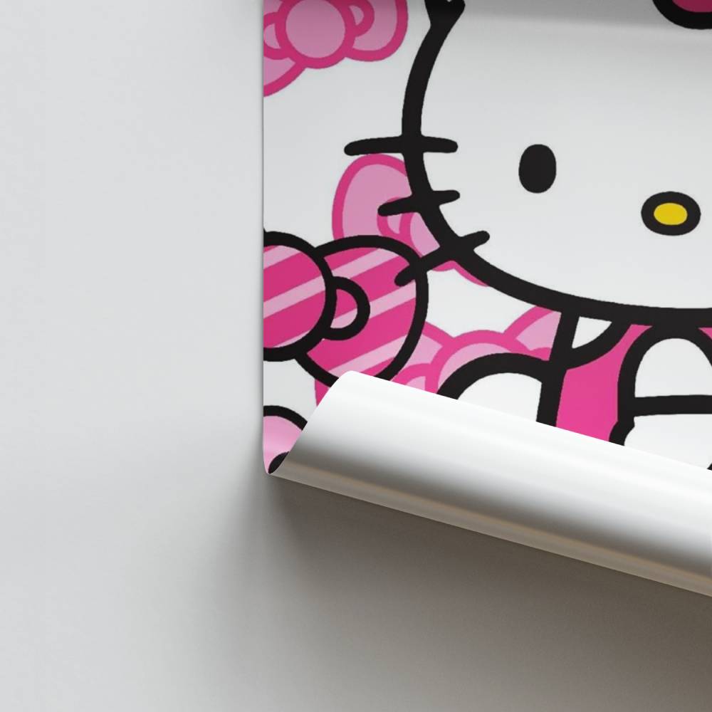 Hello Kitty Pink Ribbon Poster