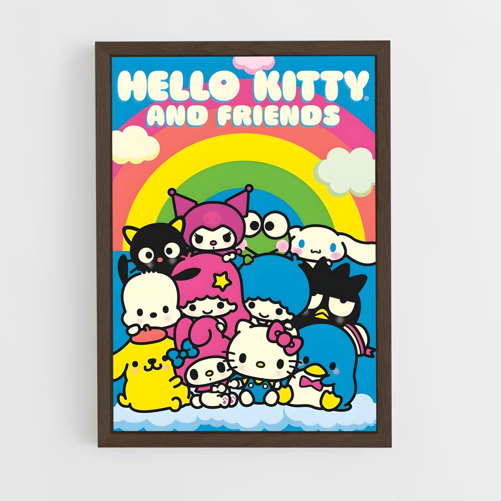 hello-kitty-22 cadre Bois foncé