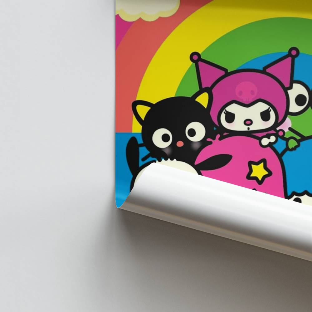 Hello Kitty und Rainbow Friends Poster