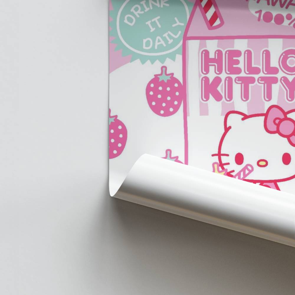 Poster Hello Kitty Erdbeere