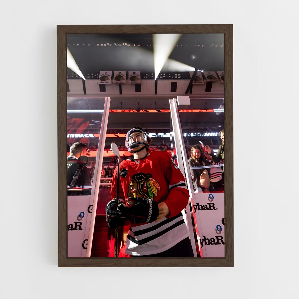 hockey-12 cadre Bois foncé