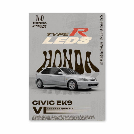 Poster Civic Type R Retro