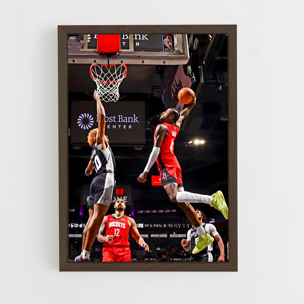 houston-rockets-13 cadre Bois foncé