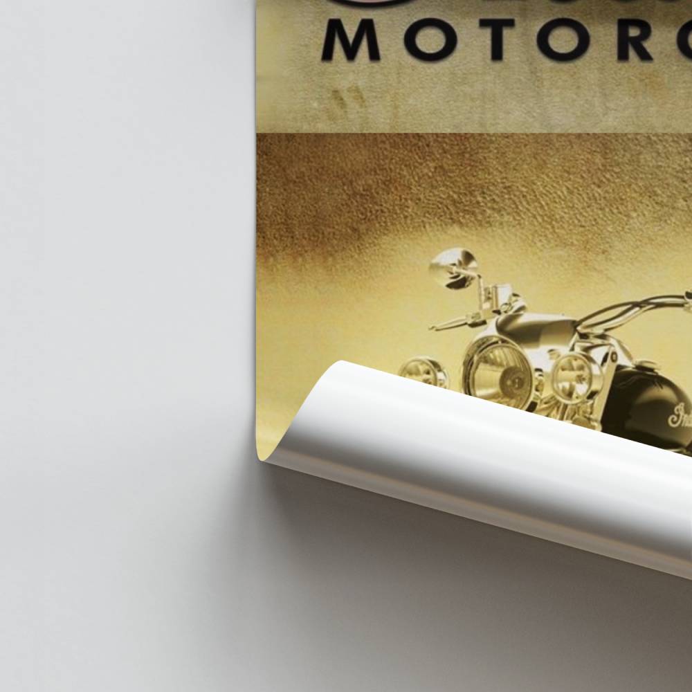 Indisches Vintage-Motorrad-Poster