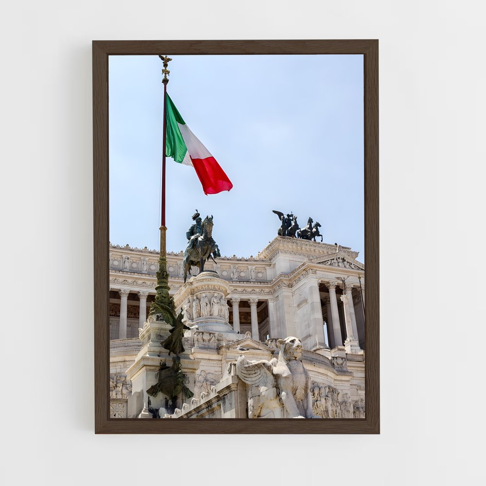 italia-2 cadre Bois foncé