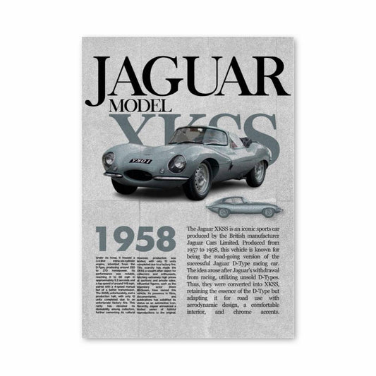 Poster Jaguar XKSS Vintage