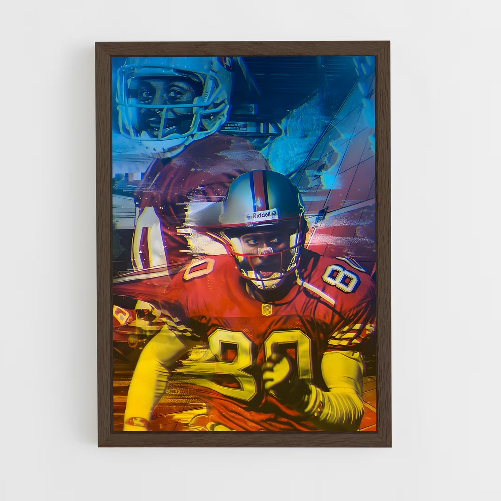 jerry-rice-1 cadre Bois foncé