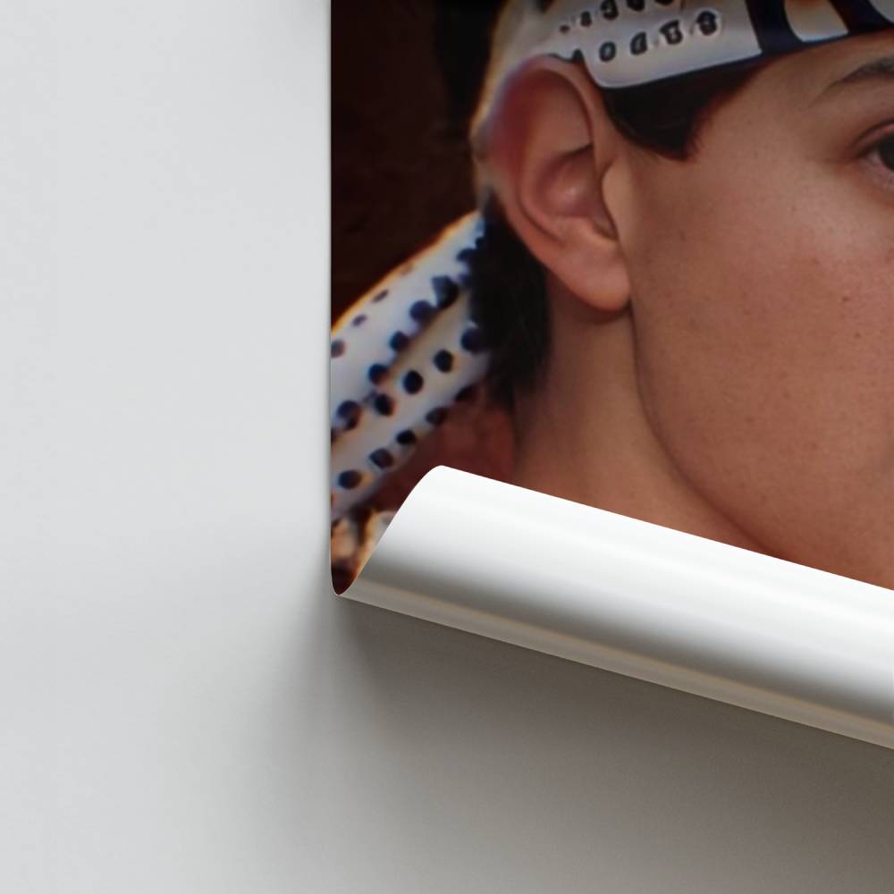 Junges weißes Gürtelplakat