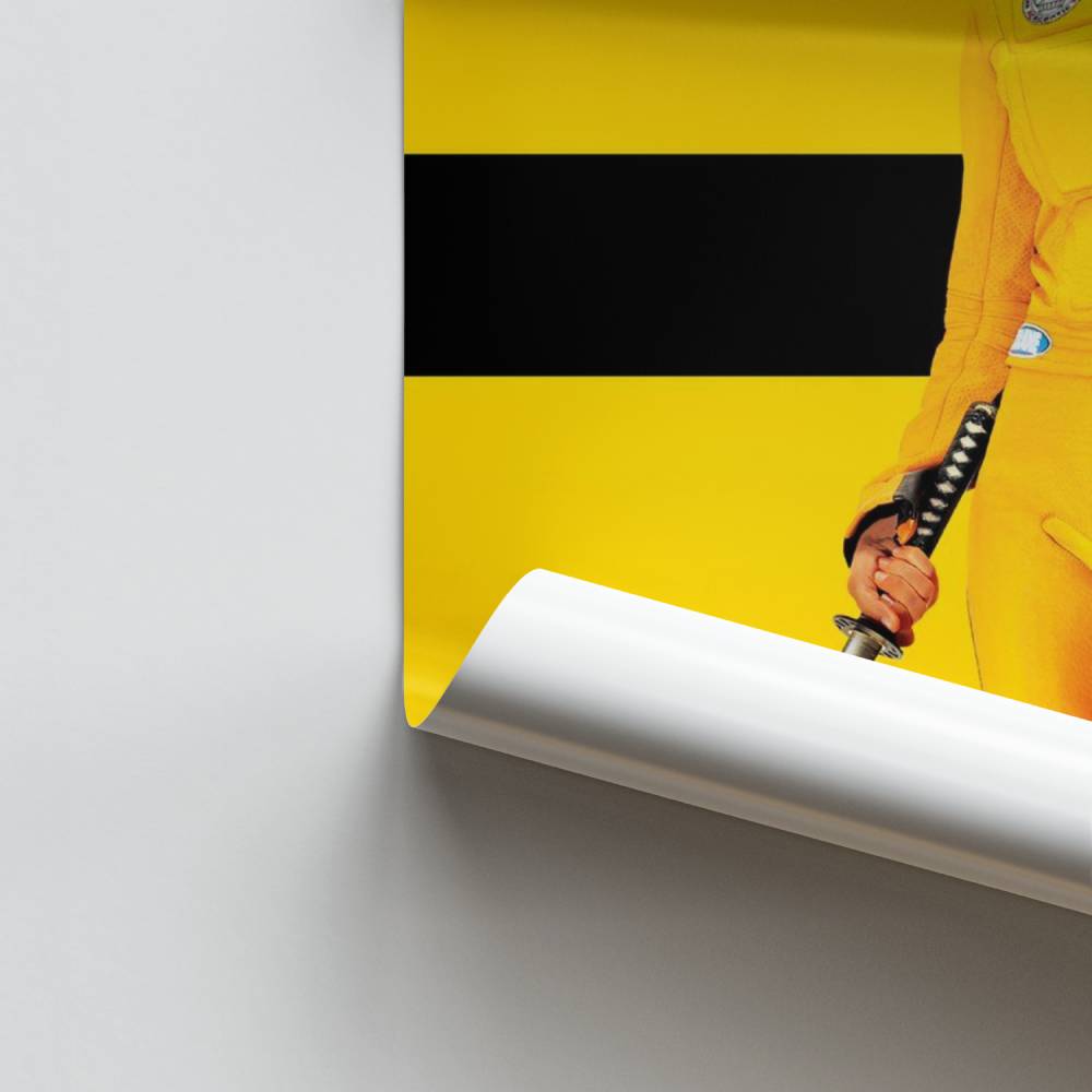 Gelbes Klingenplakat