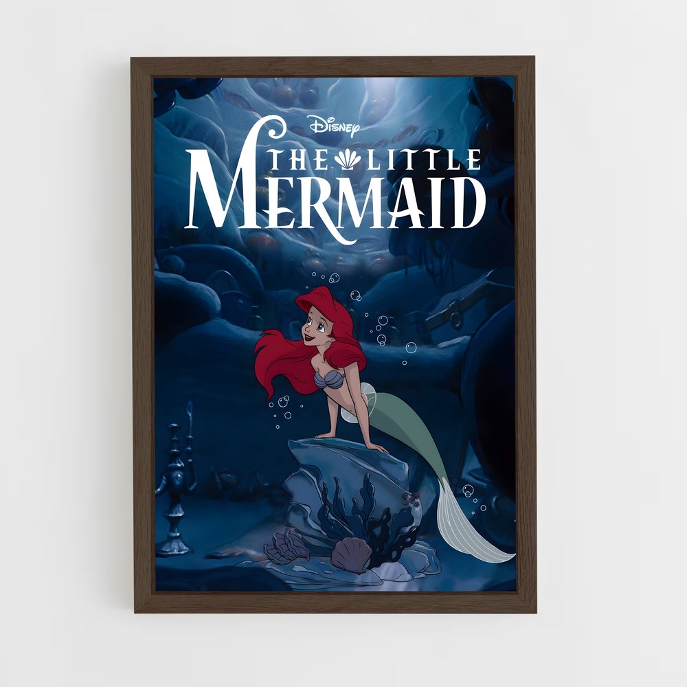 little-mermaid-3 cadre Bois foncé