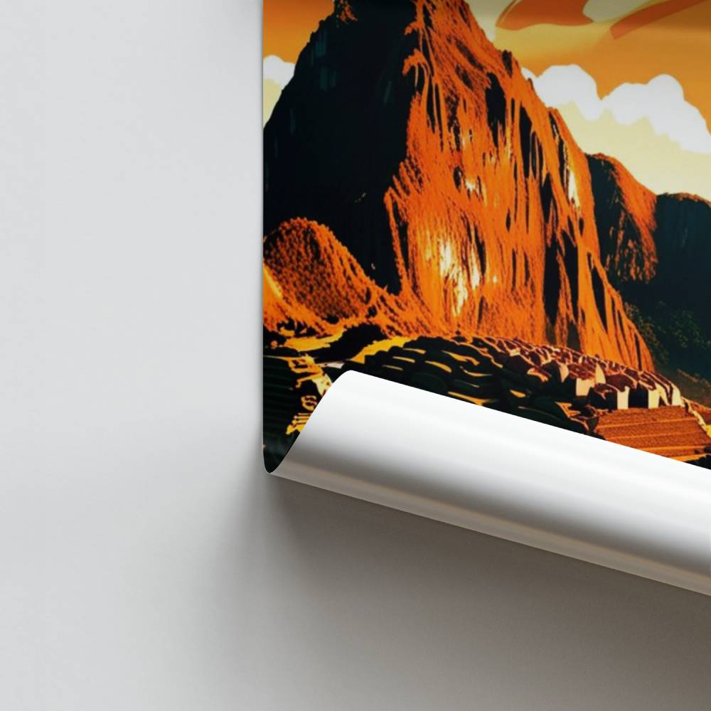 Poster Aube sur Machu Picchu