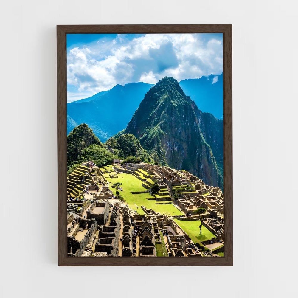 machu-picchu-3 cadre Bois foncé
