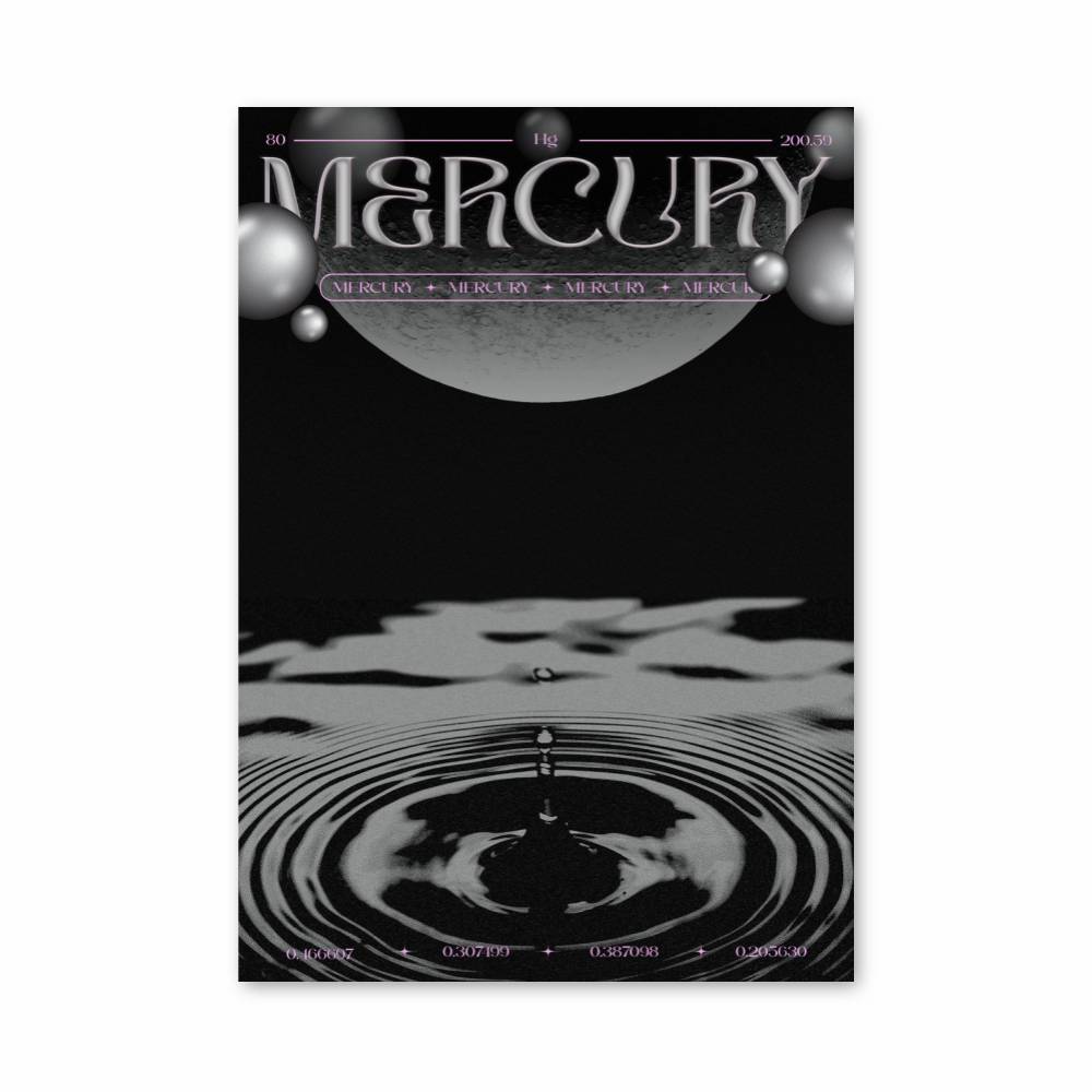 Poster Vagues Lunaires