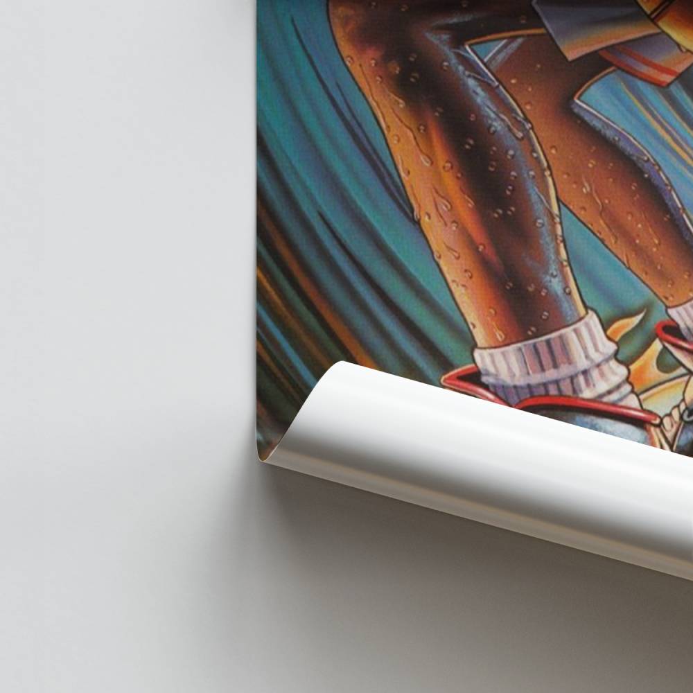 Poster Surfen in Flammen
