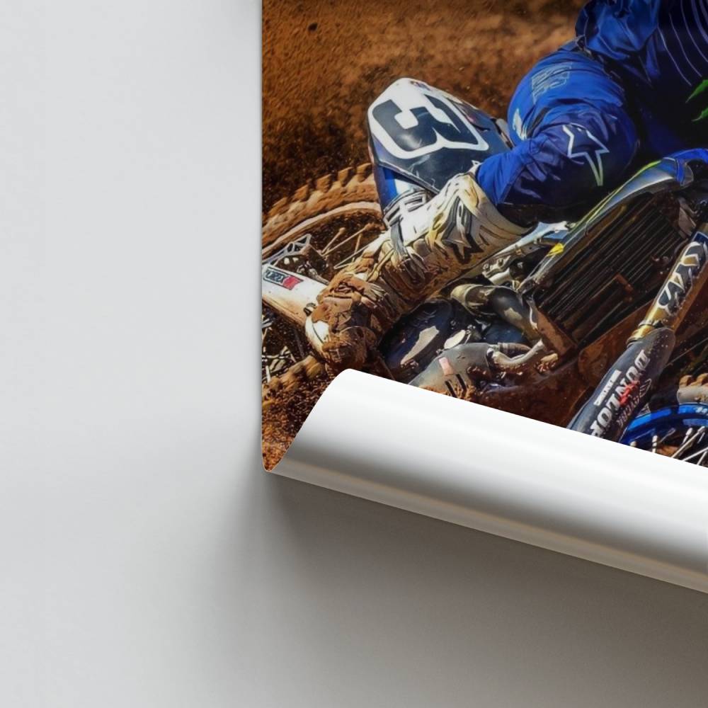 Poster Der Schwung des Moto-Cross