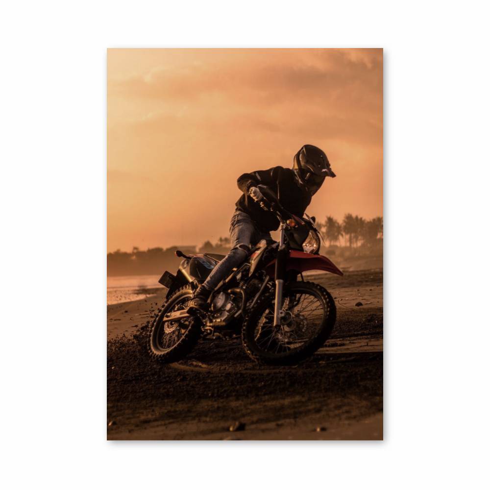 Poster Sunset Drift Moto-Cross