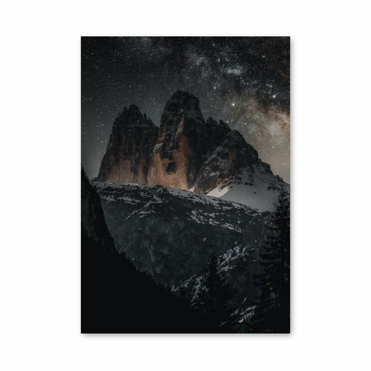 Poster Montagne Nuit étoilée