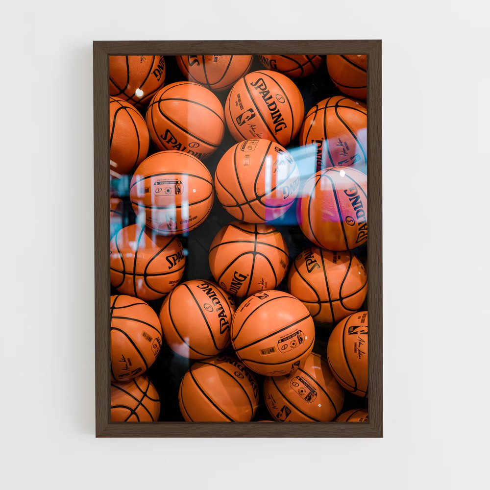 nba-basketball-8 cadre Bois foncé