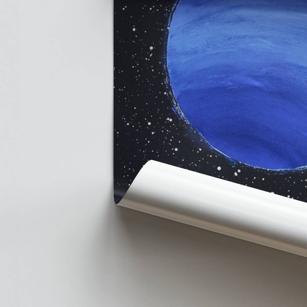 Blaues Kosmos-Poster