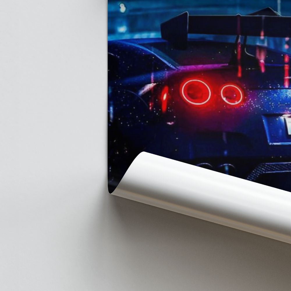 Poster Nissan GTR Néon